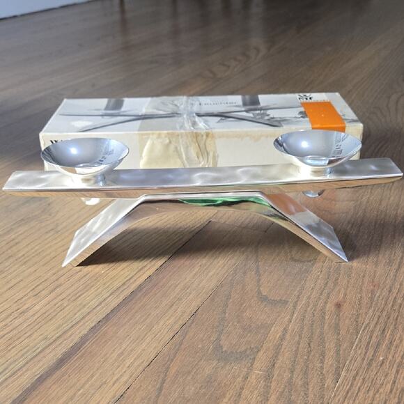 MCM WMF Ikora Kurt Radtke Silver Candle Holder With Taper Candles - Picture 7 of 9